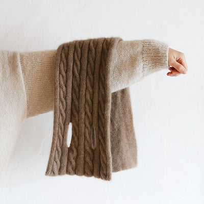 DOUBLE CABLE SCARF